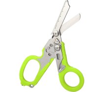 QLINDGK Raptor 6 in 1 avārijas šķēres, nerūsējošā tērauda 6 in 1 daudzfunkcionāli instrumenti, salokāmas šķēres ar jostas griezēju un stikla lauzēja šķēres ar saderīgu apvalku