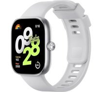 Xiaomi Redmi Watch 4 viedpulkstenis ar 1,97 collu AMOLED displeju ar 390 x 450 pikseДјiem un 60 Hz, lД«dz 20 dienu akumulatora darbД«bas laiku, HyperOS, sirds ritma un skДЃbekДјa mД“rД«jumiem asinД«s - sudrabaini pelД“ks