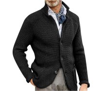Vīriešu kardigāns ar pogas aizdari, V kakla kardigāns rudenim, ziemai, pogas, Chunky Knit, vīriešiem, silts, pārejas jaka, cietā poga, kokvilnas maisījums, regulāra pieguloša, ziemas jaka, S līdz 4XL