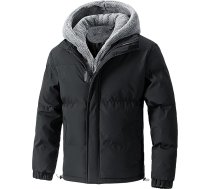 Stepēts jaka Vīriešu siltā ziemas jaka Modes dūnu jaka izmērs L-7XL izklāta ar Teddy odere Hood Puffer jaka vienkāršā ziemas jaka Āra Softshell jaka kokvilnas vīriešu jaka