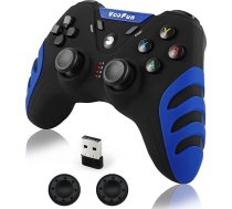 VooFun PC Controller, Wireless PS3 Controller PC Gamepad mit Hall Effekt Joystick, Dual-Vibration, Gaming Controller für PC Windows 7/8/10/11, PS3, Steam, Android Smart TV, TV Box, Raspberry Pi, Blau