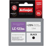 Effiki Activejet ab-123bn tinte (aizstājējinstruments brother lc123bk/121bk; augstākās kvalitātes; 15 ml; melna)