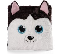 NICI GLUBSCHIS Husky Barkley Spilvens 30 x 30 cm Balts/melns Figurāls - pūkains rotaļlietu spilvens zēniem, meitenēm, zīdaiņiem un mīļiem rotaļlietu mīļotājiem - ideāli piemērots mājās, bērnistabā vai ceļā