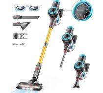 CHEBIO 45000Pa/550W/60min Bezvadu putekļsūcējs ar paštaisnu konstrukciju, putekļsūcējs ar birsti pret sapīšanos un 5 caurumu augstas efektivitātes filtrāciju cietām grīdām, paklājiem, mājdzīvnieku matiem