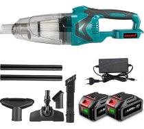 Rokas putekļsūcēja akumulators, 10 000 Pa rokas putekļsūcējs, bezvadu putekļsūcējs automašīnai, mājai, paklājiem, mājdzīvnieku matiem (2 x 4,0Ah akumulatori)