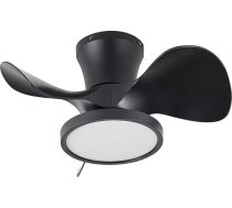 ocioc Griestu ventilators ar apgaismojumu, 55,88 cm griestu gaisma ar ventilatoru, klusie griestu ventilatori ar tālvadības pulti un apgaismojumu guļamistabai, virtuvei, vannas istabai, līdzstrāvas motors, melns