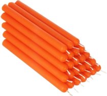 NKlaus 25 x Oranža bišu vaska 12 cm galda sveces bez sodrējiem Krāsainas Lieldienu sveces Rituāla sveces Kāzu sveces Kāzu sveces Pilienu sveces 36344