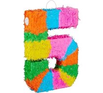Relaxdays Dzimšanas dienas pinata Numbers 0 līdz 9 Piekarināmā pinata bērniem un pieaugušajiem, lai piepildītu pinatu, krāsaina, 5