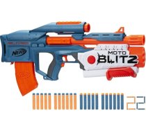 Hasbro Nerf Elite 2.0 Motoblitz Blaster, motorizēts 10 šautriņu palaišanas mehānisms, 6 šautriņu Airblitz darbība, klipu magazīns, 22 šautriņas, daudzstūra, viens izmērs