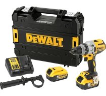 DeWalt DCD991P2 Akumulatora urbjmašīna (3 ātrumu urbjmašīna, 18 V, pilnmetāla transmisija, 11 pakāpju griezes moments, LED gaisma, komplektā 2 x Li-Ion XR akumulatori (5,0 Ah), sistēmas ātrais lādētājs, TSTAK kaste un piederumi) DCD991P2