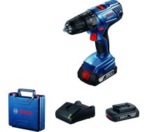 Bosch Professional 18 V sistēmas akumulators GSB 180 LI (nepieciešami 2 litija jonu akumulatori).