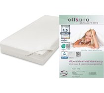 Allsana Bērnu matrača pārvalks 70 x 140 x 12 cm bērniem, pārklājums pret ērcēm, aizsardzība pret ērcēm mājas putekļu alerģijas slimniekiem, alerģiju aizsargājošs starpposma pārvalks bērnu matračiem