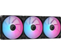 CORSAIR iCUE LINK LX120 RGB 120 mm PWM ventilatoru trīskāršais komplekts - Divas gaismas cilpas - Ietver iCUE LINK sistēmas centru - CORSAIR AirGuide tehnoloģija - Melns