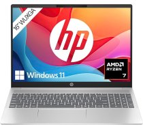 HP Pavilion klēpjdators, 16" WUXGA displejs, AMD Ryzen 7 8840U, 16 GB DDR5 RAM, 512 GB PCIe NVMe SSD, AMD Radeon Graphics, QWERTZ, Windows 11 Home, sudrabots
