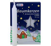 OLShop AG 2 baltas eglīšu sveces, apm. 15 x 125 mm (2 x 12 gab.) Ziemassvētku eglīšu sveces, piramīdveida sveces