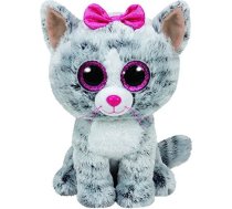 Ty beanie boos kiki talismans - pelēks kaķis, 15 cm