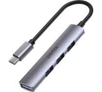 Centrmezgls usb-c; 3x usb-a 2.0 1x usb-a 5 gbps alumīnija