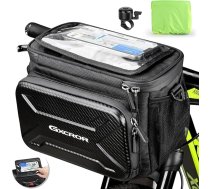 GXCROR Velosipēda soma, 6 L, soma stūrei, velosipēds, velosipēda soma, stūres soma, ūdensizturīga, ar stūres adapteri, velosipēdu somas, velosipēda soma, velosipēda grozs, priekšējais e-velosipēds