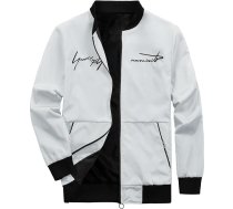 SRZYMJ Coat Vīriešu gara balta jaka Pārejas jaka ar kapuci Pārejas jaka Āra jaka Softshell jaka Stepēts Veste Blue Funkcionālā jaka Parka Ziemas mētelis Sporta jaka Brīvā laika jaka