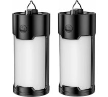 Pārnēsājamie LED kempinga lukturi, 2 Pack Super Bright kempinga laternas ar akumulatoru IPX45 ūdensizturīgs 800 Lumens kempinga lampas iekštelpu āra vētras avārijas elektroenerģijas padeves pārtraukumiem