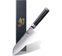 KAI Shun Classic Santoku Linkshänder 18 cm Klingenlänge - Damastmesser 32 Lagen VG MAX Kern - 61 (±1) HRC - Pakkaholzgriff - Ražots Japānā - japāņu virtuves komersants Küchenmesser geschmiedet