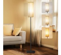 Grīdas lampa dzīvojamā istaba, modernas stāvlampas, LED stāvlampa, ieskaitot E27 spuldzi ar 3 krāsu temperatūrām 2700 K / 4500 K / 6500 K - augsta lasīšanas lampa ar lina abažūru, stāvlampa stūra lampa