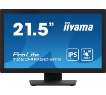 Monitors prolite 21,5 collu t2234msc-b1s ips,10pt.vga,hdmi,dp