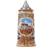 NENBOLEC Alus krūze ar vāku Alus krūze Akmens krūzes Vācija Pils Alus Stein krūze tēvam Vīrieši Dzimšanas diena Dāvana 0.7 litri
