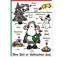 Sheepworld Adventes kalendārs ar motīvu "Ohne Dich ist Weihnachten doof" | 26 cm x 35 cm, šokolādes Adventes kalendārs, 75 g | Adventes kalendārs Šokolāde, Adventes kalendārs Mīlestība | 51126, daudzkrāsains