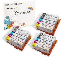 icartouche Tintes kasetnes saderīgas ar Canon PGI-570XL CLI-571XL (3BK 3PBK 3C 3M 3Y) PIXMA MG5750 MG5751 MG6850 MG6851 MG7750 MG7751 TS5050 TS5051 TS6040 TS6050 TTS6051 TS8050 TS8051 TS9050