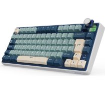 RK ROYAL KLUDGE R75 mehāniskā klaviatūra bezvadu 75%, blīvējuma spēļu klaviatūra 75% TKL ar QWERTZ RGB Bluetooth/2.4G/USB-C PBT taustiņiem QMK/VIA, Hot Swap Linear Creamy Switches