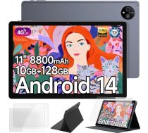 Ulefone Tab A11 planšetdators Android 14 2024, 10GB+128GB/2TB SD 11 collu Octa-Core 8000mAh/18W 16MP + 8MP planšetdators bez līguma 4G LTE Dual SIM/5G WiFi/BT5.2/GPS OTG Widevine L1, ieskaitot korpusu un