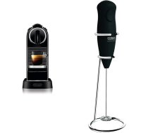 Nespresso De'Longhi EN167.B Citiz kafijas kapsulu automāts ar augstspiediena sūkni un Caso Fomini piena putotāju ar nerūsējošā tērauda atsperi un nerūsējošā tērauda pamatu