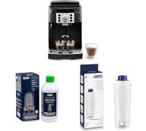 De'Longhi Magnifica S ECAM 22.110.B Perfetto Pilnībā automātisks kafijas automāts ar piena putu sprauslu + oriģināls EcoDecalk DLSC 500 ūdens attīrītājs ar ūdens filtru DLSC002