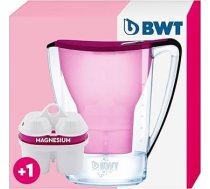 BWT Aqualizer mājas ūdens filtrs, ieskaitot 1 filtrēšanas kasetni Aubergine 2,7 L | Filtrs ar 1 magnija filtrēšanas kasetni | Ūdens filtrs dzeramajam ūdenim | Filtrē kaļķakmeni, hloru, svinu un varu
