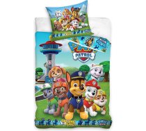 "Paw Patrol" gultasveļa Segas pārvalks 135 x 200 cm 80 x 80 cm Kokvilna - bērnu gultasveļa meitenēm un zēniem - 2 gabali - 1 spilvendrāna 80 x 80 cm + 1 sega 135 x 200 cm