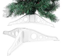 BESPORTBLE Ziemassvētku eglīšu statīvs Foldable White Artificial Christmas Tree Base Ziemassvētku mākslīgās Ziemassvētku eglītes turētājs Ziemassvētku eglīšu statīvs DIY amatniecības piederumi mākslīgajām eglītēm
