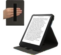 kwmobile Korpuss, kas saderīgs ar Amazon Kindle Paperwhite (12. Gener 2024) / Kindle Colorsoft Korpuss - Korpuss ar lāpstiņām un stenderiem - Bibliothek Motto Mehrfarbig