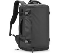 HOMIEE Travel Backpack 40L Large Backpack Vīriešu ūdensnecaurlaidīga 15,6-17,3 collu klēpjdatora mugursoma Rokas bagāžas mugursoma kabīnes mugursoma ar nodalījumu apaviem ceļošanai Weekender Trip Pārgājieni kempings, melna,