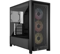 CORSAIR Frame 4000D RS ARGB Modular Mid-Tower ATX moduļu ATX PC korpuss - augsta gaisa plūsma, 3X iepriekš uzstādīti RS ARGB ventilatori, ASUS BTF, MSI Project Zero, Gigabyte Project Stealth - melns