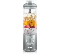 Ninja Blast Max BC251EUSL portatīvais blenderis/smūtijveidotājs, 20 oz, uzlādējams, maisīšanas trauks un hermētisks vāks, 3 funkcijas, smūtijiem, proteīna kokteiļiem, sudraba krāsā