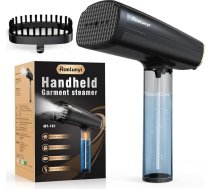 Raelunyi tvaika aparāts 1300 W, tvaika aparāts apģērbiem, pārnēsājama tvaika birste, grumbu novēršanas ierīce, ideāli piemērots mājām, ceļošanai un birojam, melns