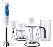 Braun Household Minipimer 3 MQ3045 Aperitive, nerūsējošais tērauds, 1,25 litri, Bianco/Blu rokas blenderis