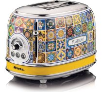 Ariete Grauzdētava 155 Positano Mediterranean Design, 2 platas slots, 6 apceptēšanas līmeņi ar automātisku izmešanu, drupatas nodalījums, grauzdēšanas, atkārtotas sildīšanas un atkausēšanas funkcija, 810 W