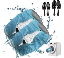 DOZNOZRI Pack of 2 apavu mazgāšanas somas veļas mašīna Blue apavu mazgāšanas soma Sneaker veļas mazgāšanas soma apavi polsterēts ar apavu stieņa atkārtoti izmantojamu mazgāšanas soma apavi treneriem, zeķes, krūšturi, uzglabāšana