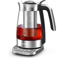 LONGDEEM Elektriskais tējkannas katls, ātra vārīšanās, 1,7L/2200W, borosilikāta stikla nerūsējošā tērauda iekšējais vāks un filtrs, karstā ūdens katls un sildītājs ar automātisko izslēgšanos, BPA-Free, viegli tīrāms