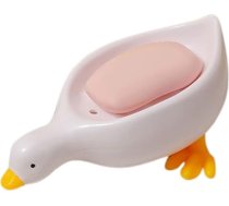 Cute Duck Soap Dish Self Draining ziepju turētājs dušai Vannas istaba Vanna Virtuves izlietne Tray Soap Dish vannas istabai Ziepju trauks ar drenāžu