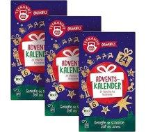 TEEKANNE Organics Adventes kalendārs 2024, 3 komplekti - bioloģiskās tējas Ziemassvētku kalendārs ar 24 tējas maisījumiem, ilgtspējīgs iepakojums, 24 palutinoši mirkļi, ideāli piemērots pirmssvētku sezonai