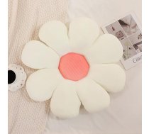 Menoeceus Daisy formas grīdas spilvens, dekoratīvs Daisy sēdekļa spilvens, plīša pildīts krēsla spilvens guļamistabai, viesistabai (balts, 15")