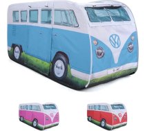 Board Masters - Volkswagen bērnu uznirstošā rotaļu telts T1 Bulli Bus dizainā 165 cm (autobusa priekšdaļa/zila)